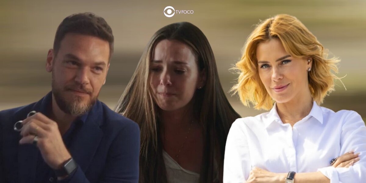 Theo, Clara e Lumiar em cenas de Vai na Fé (Foto: Reprodução / Globo / Montagem TV Foco)