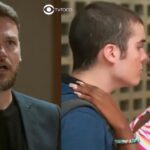 Theo, Kate e Rafa em cenas de Vai na Fé (Foto: Reprodução / Globo)