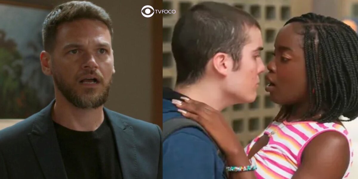 Theo, Kate e Rafa em cenas de Vai na Fé (Foto: Reprodução / Globo)