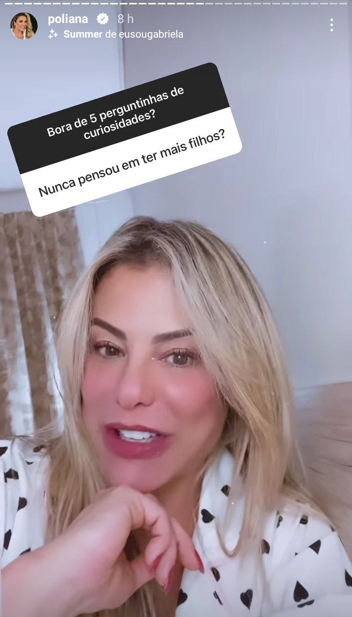 Poliana Rocha falou sobre ter mais um filho com Leonardo (Foto: Reprodução/ Instagram)