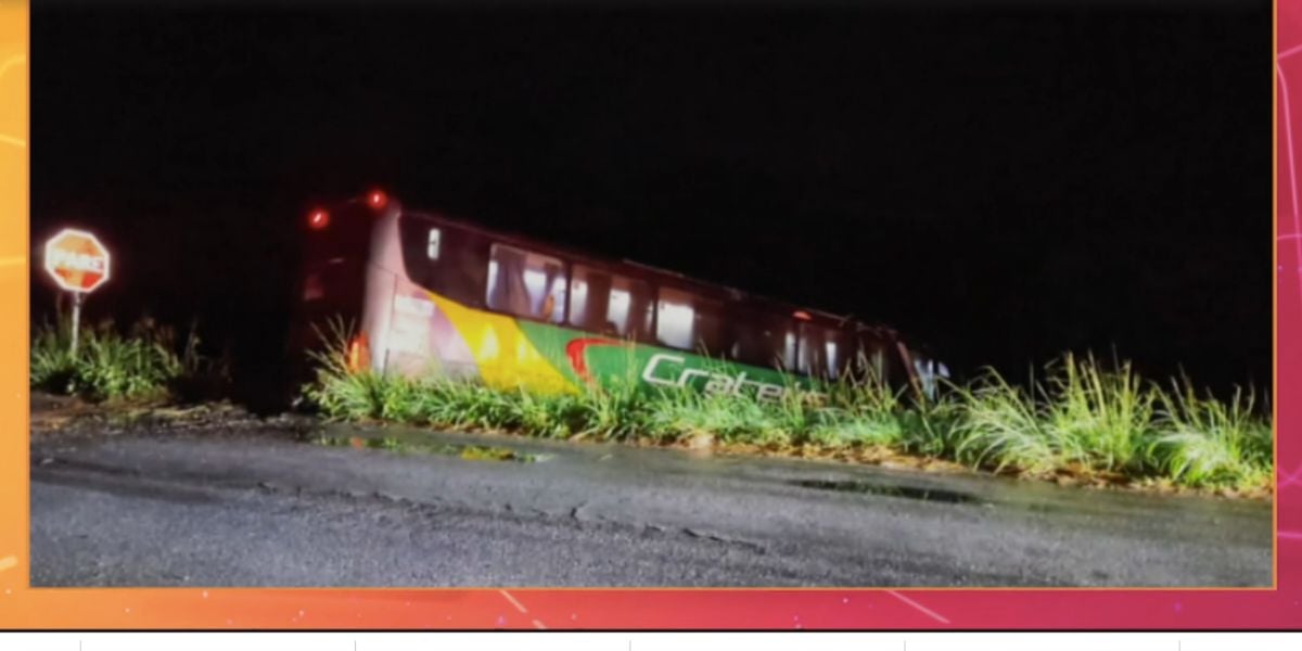 Acidente de ônibus de cantora Brisa Star (Foto: Reprodução / Encontro da Globo)