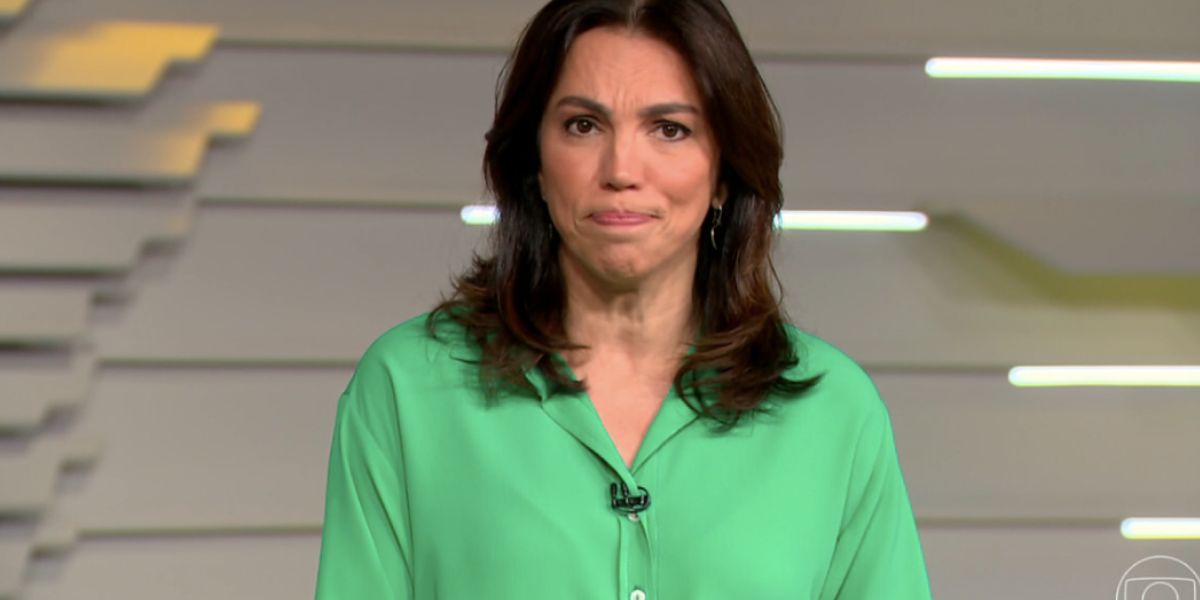 Ana Paula Araújo no comando do Bom Dia Brasil (Foto: Reprodução / Globo)