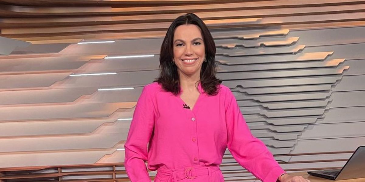 Ana Paula Araújo no Bom Dia Brasil da Globo (Foto: Reprodução / Instagram)