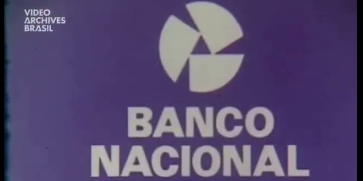 Banco Nacional patrocinou o Jornal Nacional na década de 1970 (Reprodução: youtube)