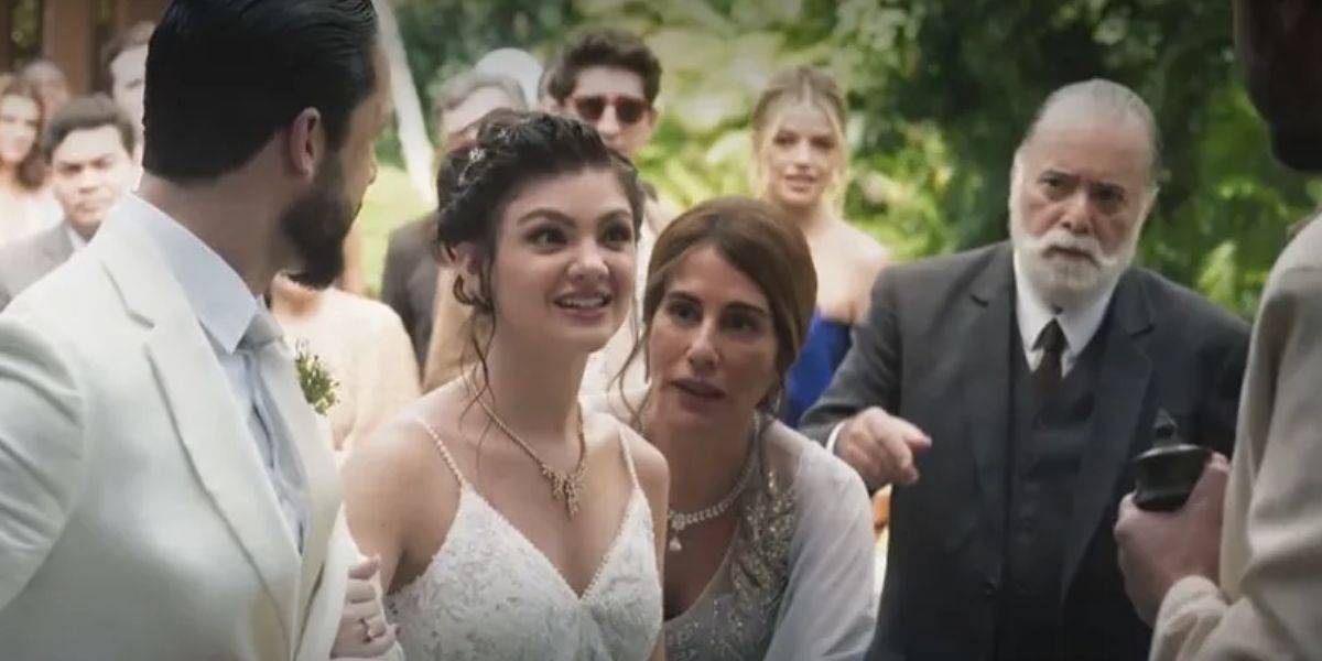 Casamento de Petra e Luigi em Terra e Paixão (Foto: Reprodução / Globo)