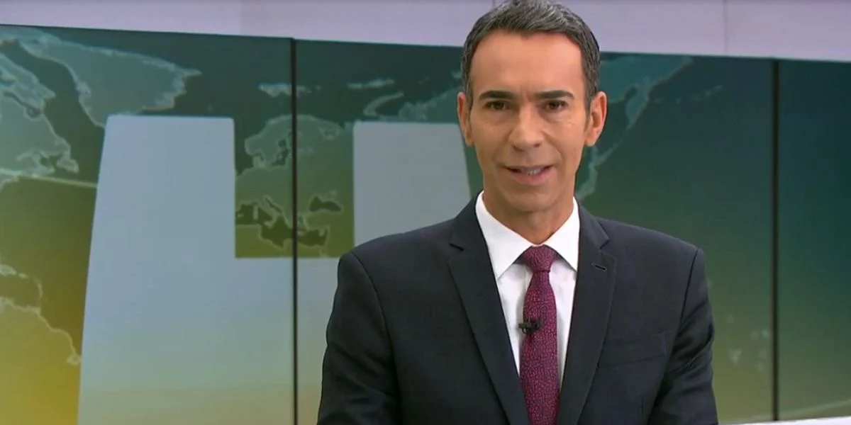 César Tralli sob comando do 'Jornal Hoje' (Foto: Reprodução/ Internet)