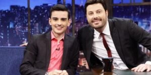 Dudu camargo com Danilo Gentilli , no The Noite - Foto SBT