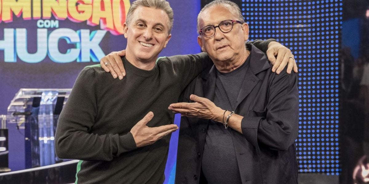 Luciano Huck com Galvão Bueno - Foto: Globo