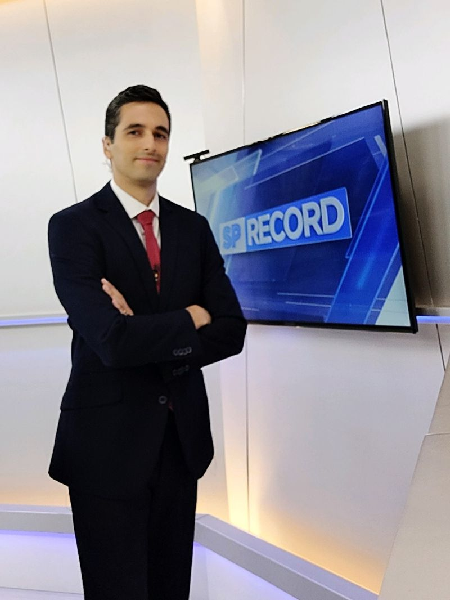 Marco Pagetti na Record TV (Foto: Reprodução/ Internet)