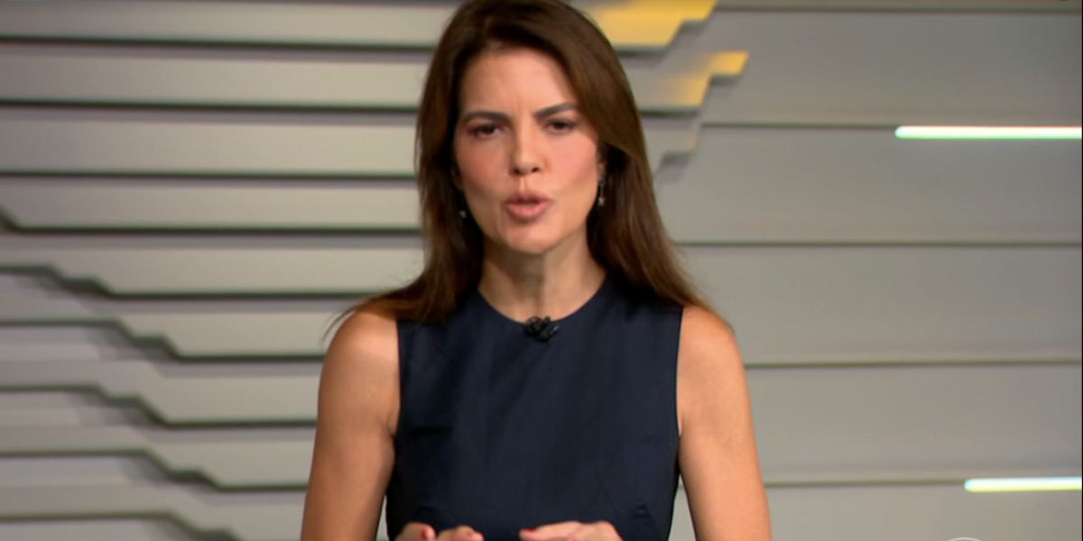 Mariana Gross no comando do Bom Dia Brasil (Foto: Reprodução / Globo) 