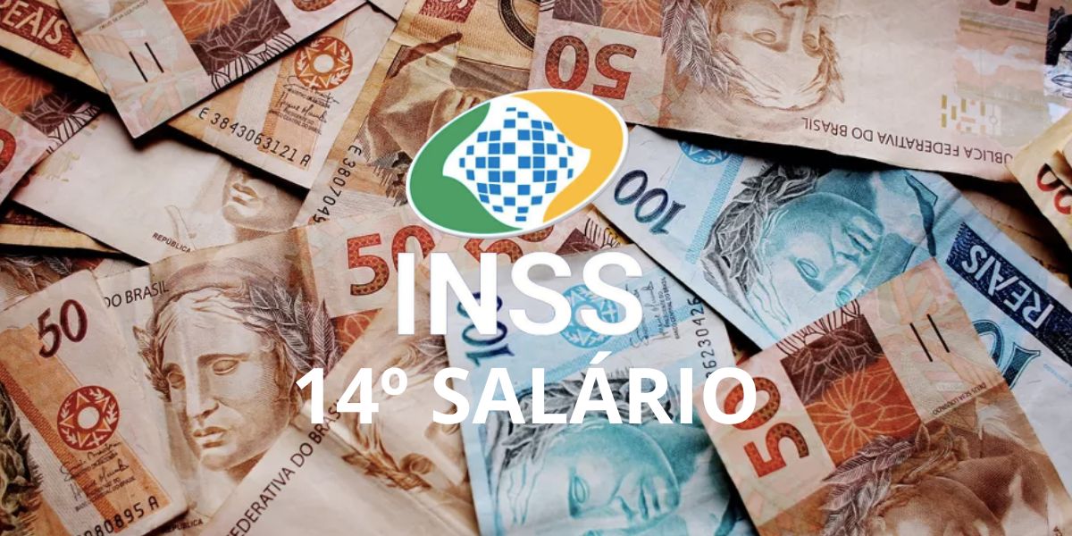 Notas de dinheiro e 14º salário do INSS (Foto: Montagem)