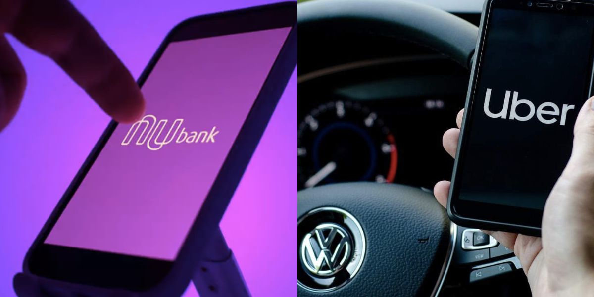 Aplicativos da Nubank e Uber (Fotos: Reproduções / Internet)