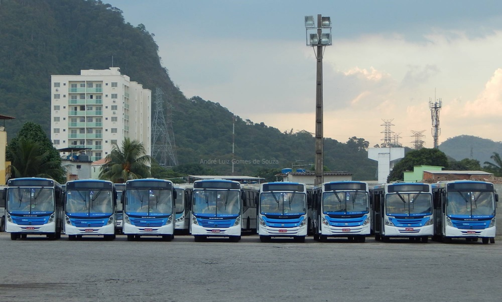 Ônibus da empresa 'Transporte Santa Maria' (Foto: Reprodução/ Internet)