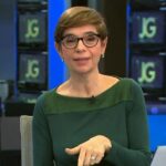 Renata Lo Prete no comando de telejornal (Foto: Reprodução / Globo)