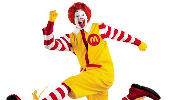 Ronald, o palhaço do McDonald's - Foto Reprodução Internet