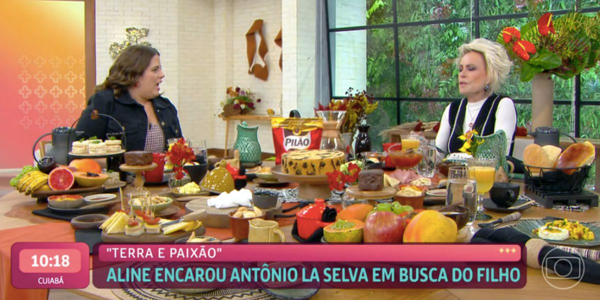 Tati Machado e Ana Maria no Mais Você (Foto: Reprodução / Globo) 