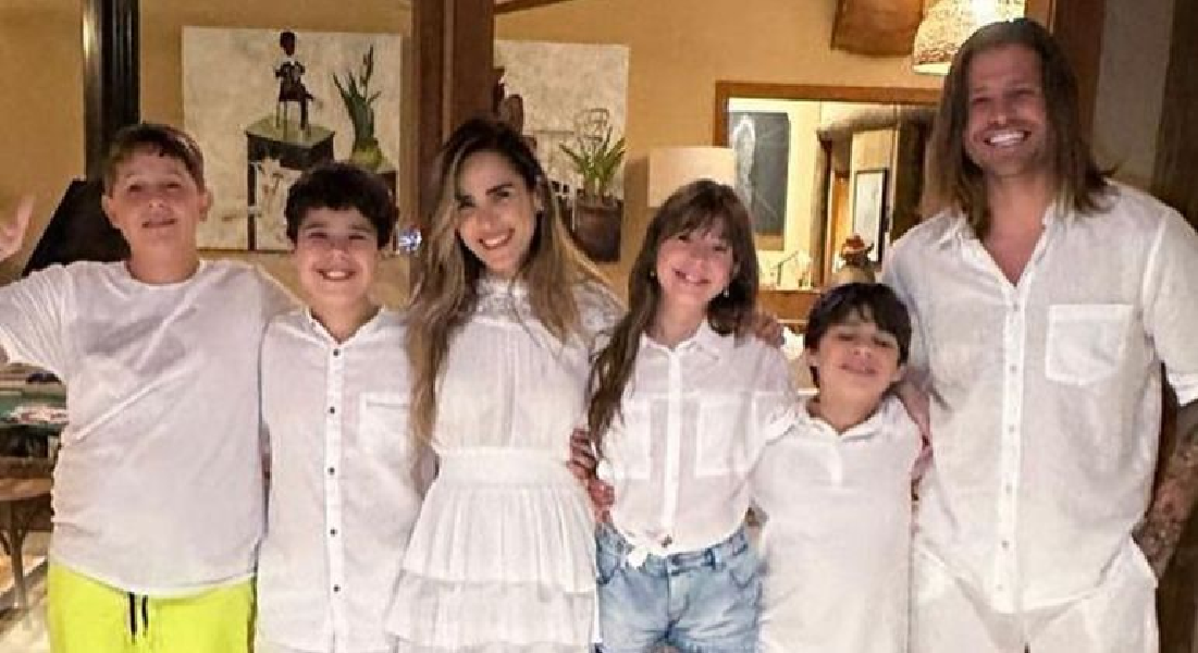 Wanessa Camargo ao lado de Dado e dos filhos (Foto: Reprodução/ Internet)