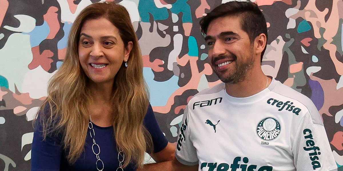 Leila Pereira e Abel Ferreira (Foto: Reprodução)