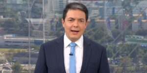 Alan Severiano se revoltou com notícia ao vivo (Foto: Reprodução/TV Globo)