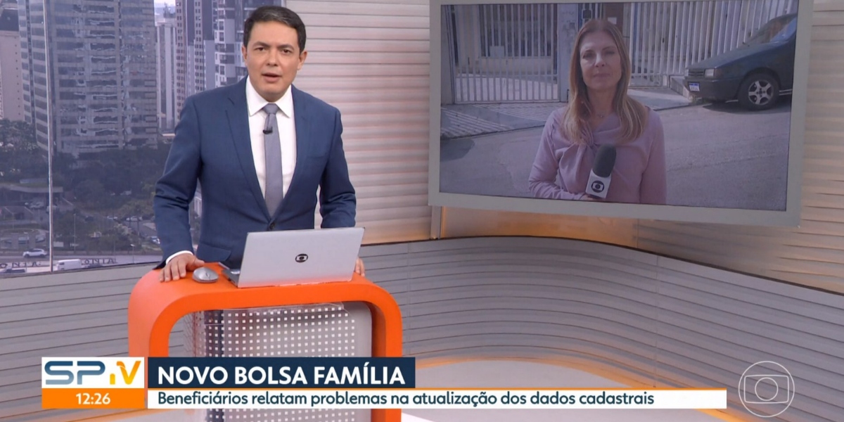 Alan Severiano deu notícia sobre Bolsa Família no "SP1" (Foto: Reprodução/TV Globo)