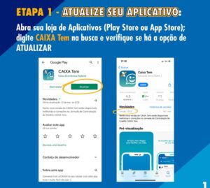 Atualizar aplicativo Caixa Tem (Foto: Reprodução / Internet)