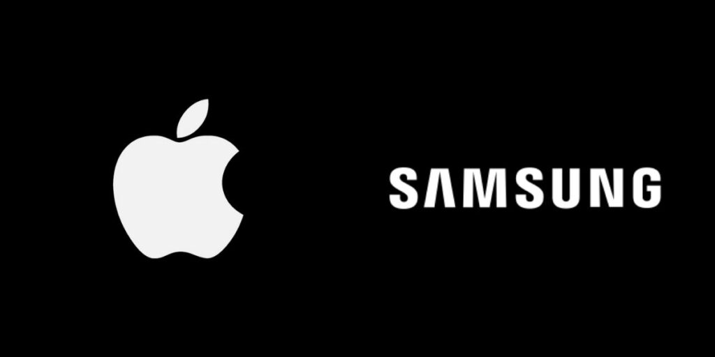 Logo da Apple e Samsung (Reprodução - internet)