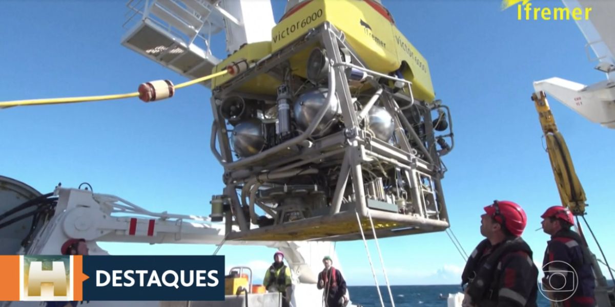 Buscas pelo submarino Titan (Foto: Reprodução / Jornal Hoje da Globo)