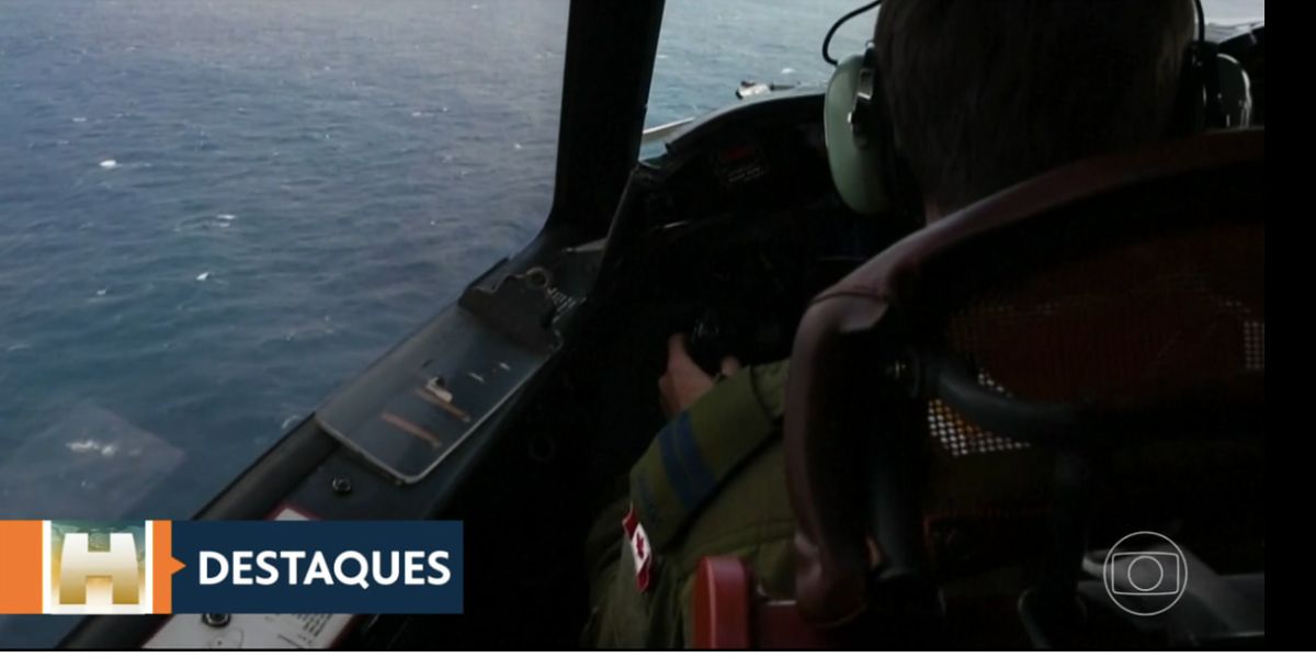 Buscas pelo submarino Titan (Foto: Reprodução / Jornal Hoje da Globo)