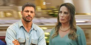 Caio e Irene em Terra e Paixão (Foto: Reprodução / Globo / Montagem TV Foco)