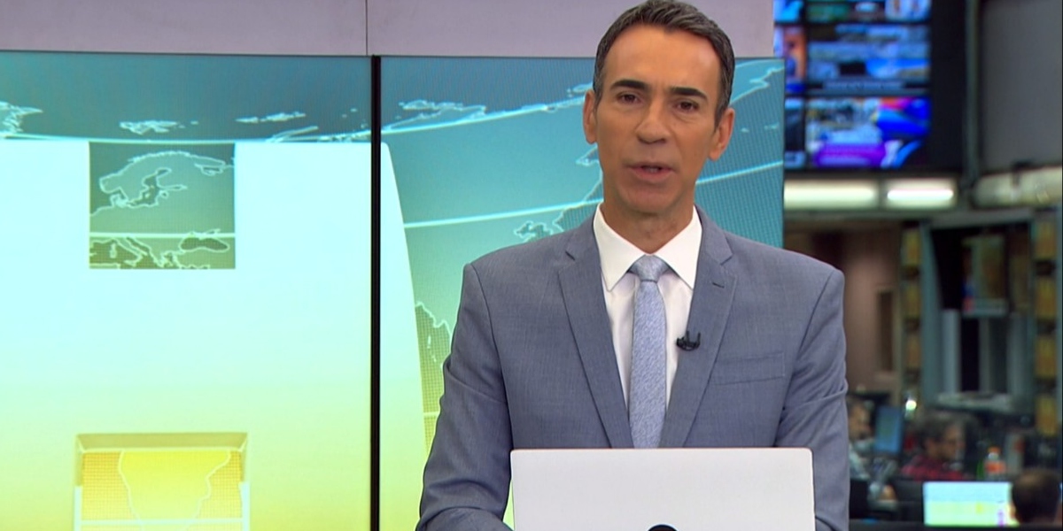 César Tralli no "Jornal Hoje" (Foto: Reprodução/TV Globo)