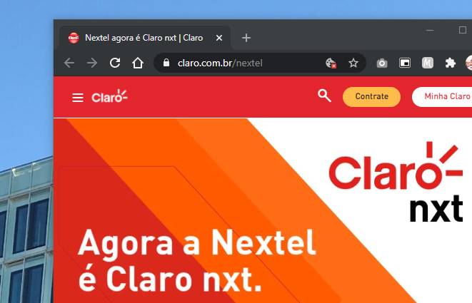 Após a fusão, a Nextel passou a se chamar Claro Next (Foto Reprodução/Internet)