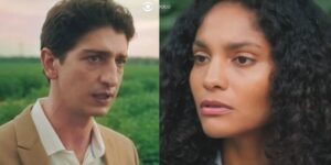 Daniel e Aline em cenas de Terra e Paixão (Foto: Reprodução / Globo / Montagem TV Foco)