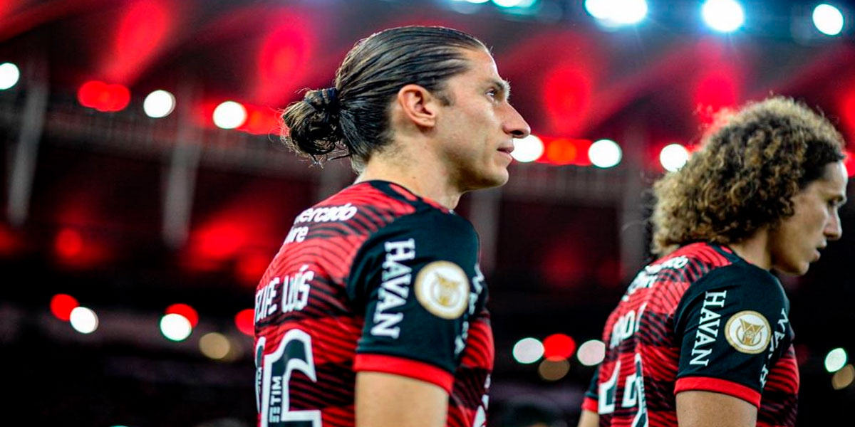 Filipe Luís e David Luiz no Flamengo (Reprodução/Internet)