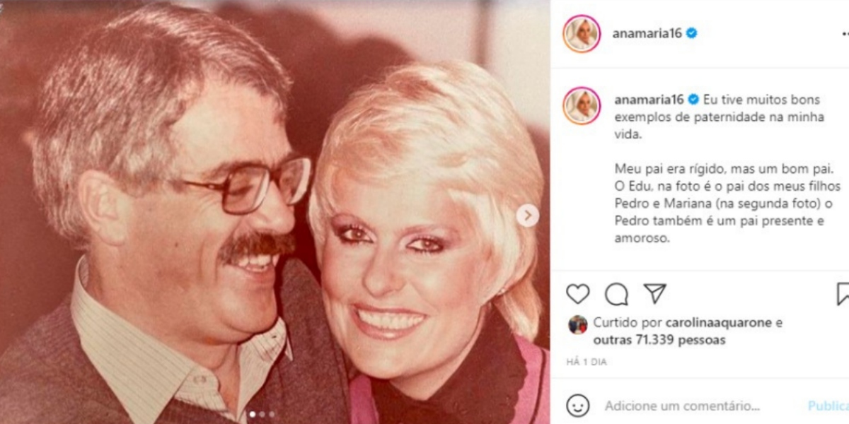 Eduardo Carvalho e Ana Maria Braga (Foto: Reprodução/Instagram)