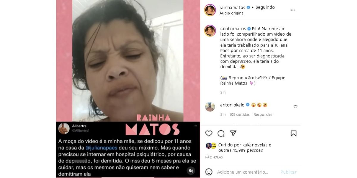 Acusação de ex-funcionária de Juliana Paes (Foto: Reprodução / Instagram) 