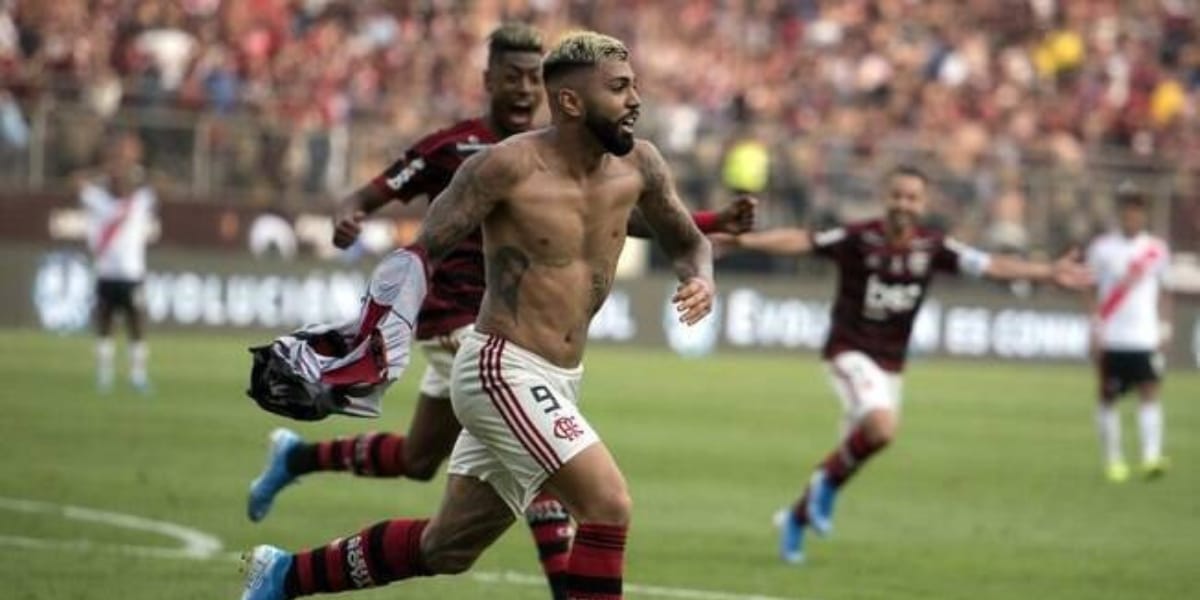 Gabigol fez dois gols na final da Libertadores e deu o título ao Flamengo (Reprodução: Internet)