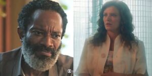 Gentil e Agatha em cenas de Terra e Paixão (Foto: Reprodução / Globo / Montagem TV Foco)