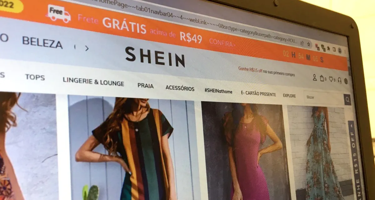 Site da Shein (Foto: Reprodução/ Internet)