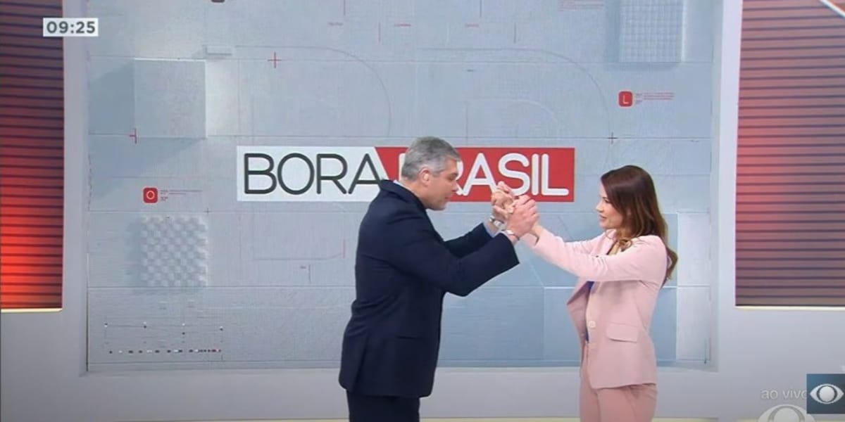Thaís Dias revelou que pelos próximos dias ela que vai comandar o Bora Brasil (Reprodução: Band)
