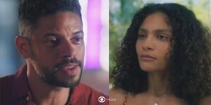 Jonatas e Aline em Terra e Paixão (Foto: Reprodução / Globo / Montagem TV Foco)