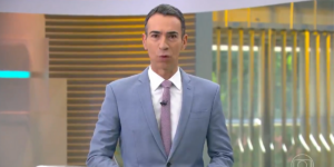 César Tralli entra ao vivo no Jornal Hoje e dá notícia chocante )(Foto: Globo)