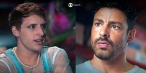 Kelvin e Caio em cenas de Terra e Paixão (Foto: Reprodução / Globo / Montagem TV Foco)