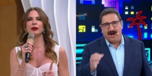 Luciana Gimenez ficou a um ponto de audiência de distância de Ratinho (Foto: Reprodução/RedeTV!/SBT)