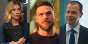 Lumiar, Theo e Ricardo em cenas de Vai na Fé (Foto: Reprodução / Globo / Montagem TV Foco)