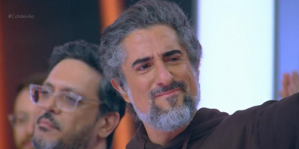 Marcos Mion se emocionou no "Caldeirão", mas ainda assim audiência foi baixa (Foto: Reprodução/TV Globo)