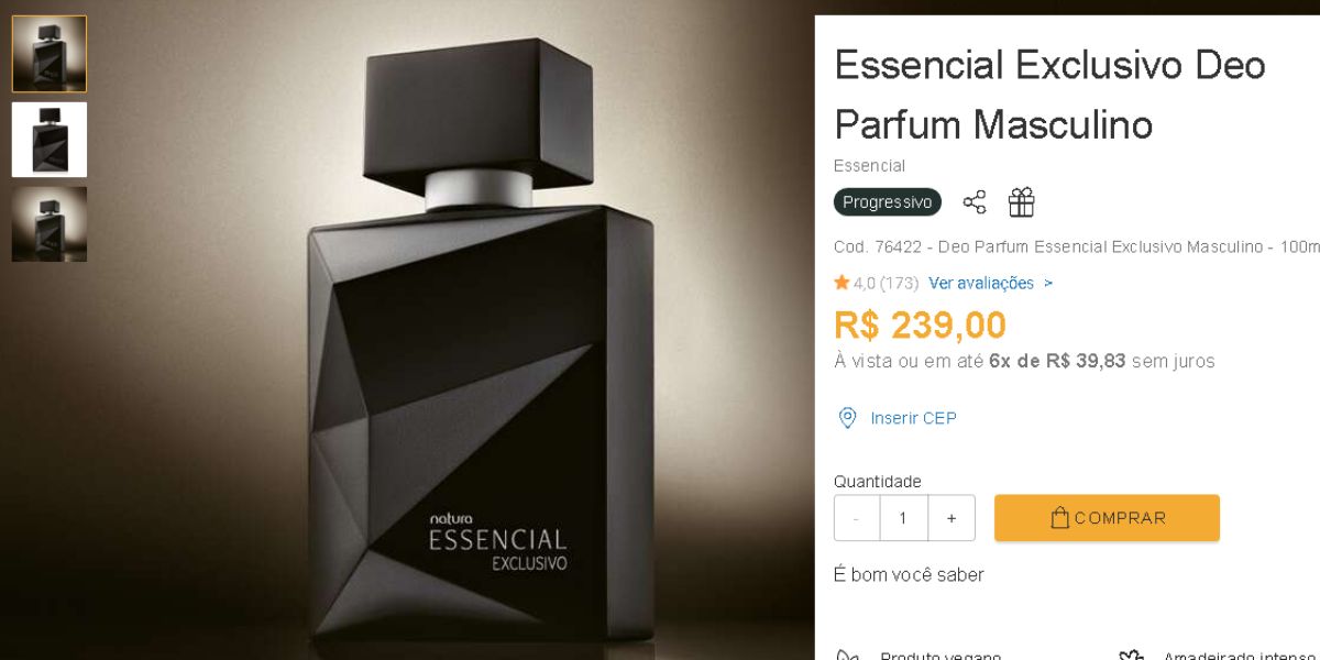 Essencial perfume natura (Reprodução - Natura)