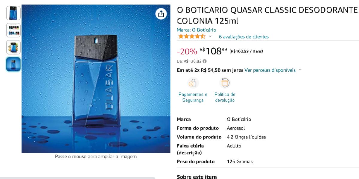 Quasar Clássico (Reprodução - Amazon)