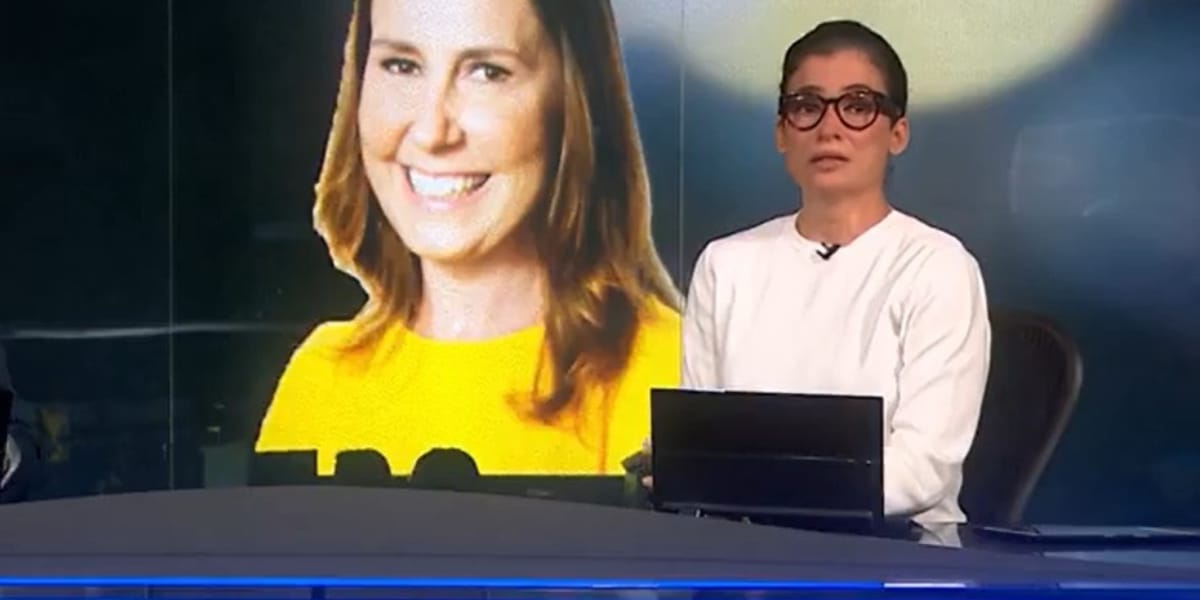 Renata Vasconcellos chorou ao vivo ao noticiar morte da colega de trabalho (Reprodução: Globo)