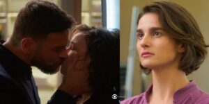 Theo, Clara e Helena em cenas de Vai na Fé (Foto: Reprodução / Globo / Montagem TV Foco)