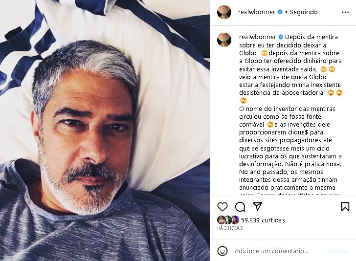 Jornalista se revoltou com notícias que surgiram ao seu respeito (Foto: Reprodução/ Instagram)